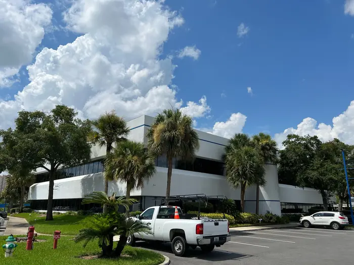 Exterior of Lakehurst Building, an office building at 5950 Lakehurst Dr in Orlando, Florida