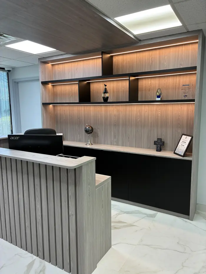 Reception and lobby at Lakehurst Building